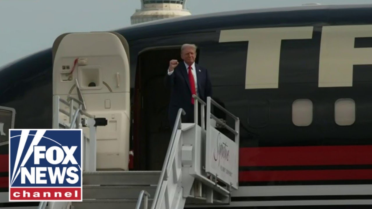 WATCH: Trump arrives in Atlanta for CNN Presidential Debate - Main ...