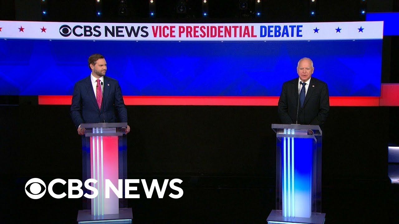 CBS News vice presidential debate between JD Vance and Tim Walz Full