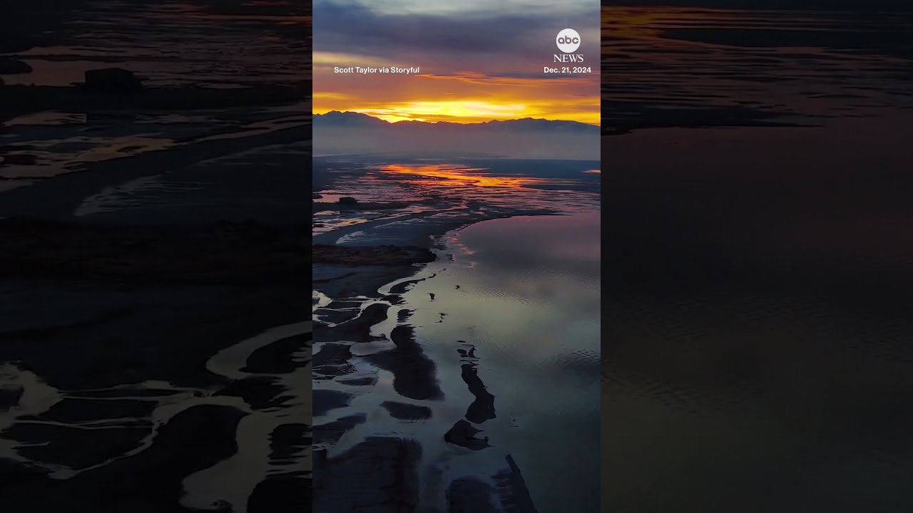 Drone footage captures stunning winter solstice sunset Main Stream Videos